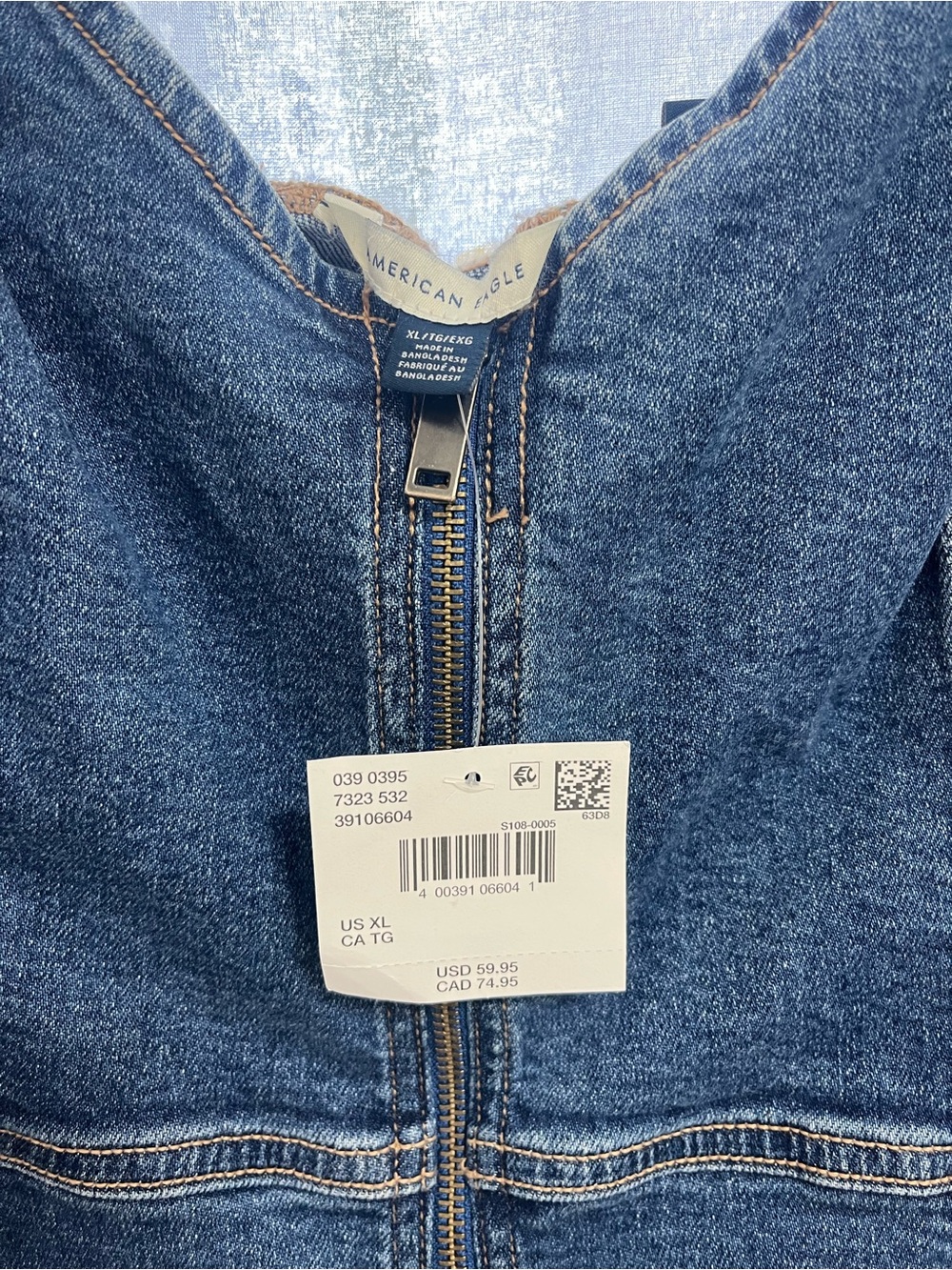 American Eagle Outfitters Blue Denim Zip-Up Dress - Picture 2 of 2